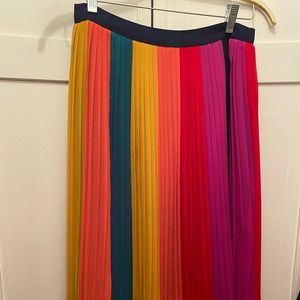 JCrew Rainbow pleated skirt